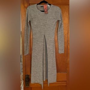 Brand New Peruvian Connection Gray Alpaca Flyaway Tunic Size XS